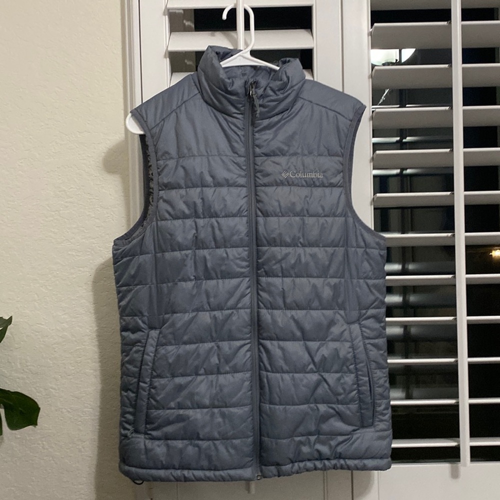 Grey mens Columbia Puffer Vest